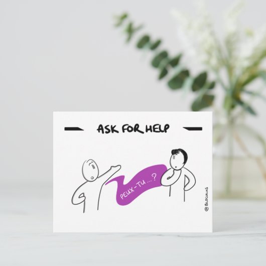 Core Protocol: Ask For Help Briefkaart (Staand voorkant)