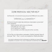 Core Protocol: Ask For Help Briefkaart (Achterkant)