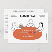 Core Protocol: Check-in Briefkaart (Voorkant / Achterkant)