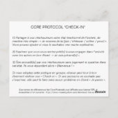 Core Protocol: Check-in Briefkaart (Achterkant)