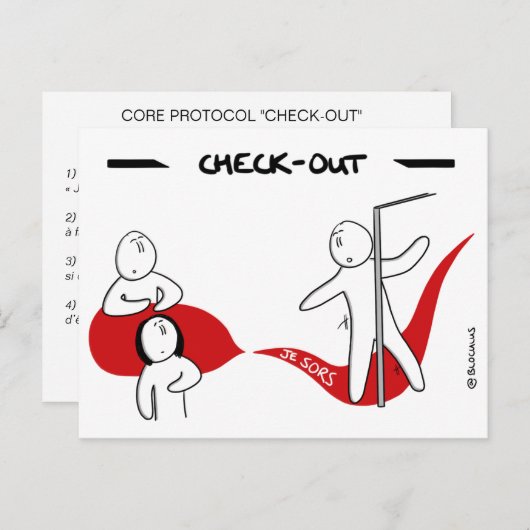 Core Protocol: Check-Out Briefkaart (Voorkant / Achterkant)