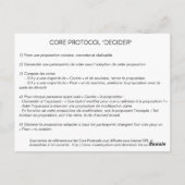 Core Protocol: Decider Briefkaart (Achterkant)