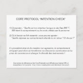 Core Protocol-kaart: IntentieCheck Briefkaart (Achterkant)