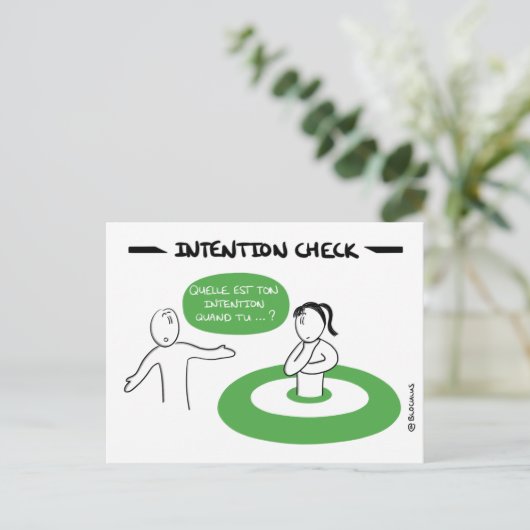 Core Protocol-kaart: IntentieCheck Briefkaart (Staand voorkant)