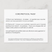 Core Protocol: Pass Briefkaart (Achterkant)
