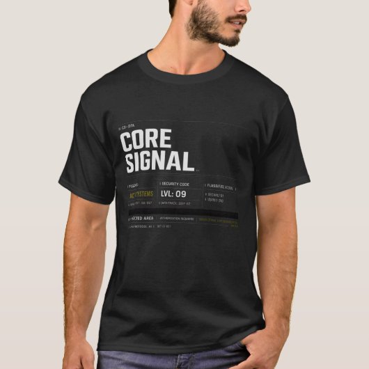 Core Signal — Tactisch Protocol T-shirt (Voorkant)