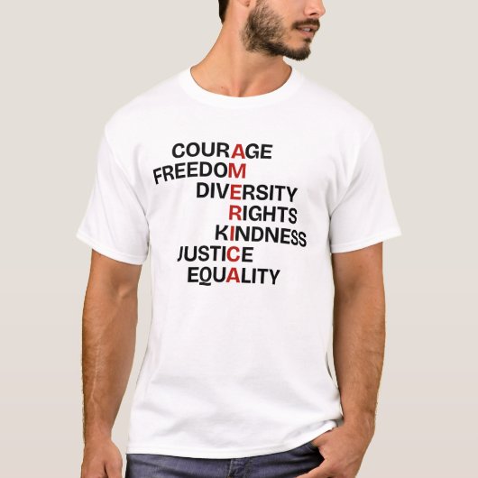 Core Values of America T-shirt (Voorkant)