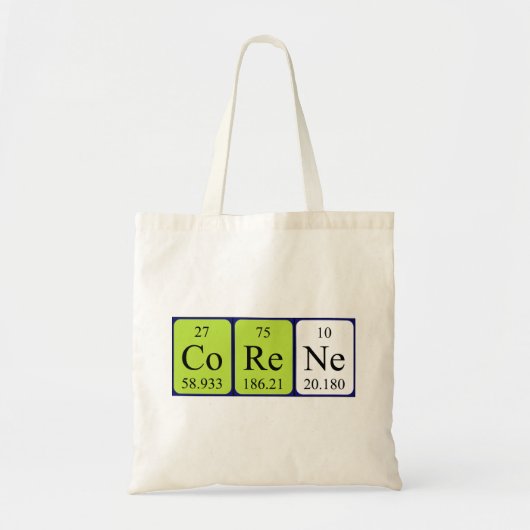 Corene periodieke lijstnaam canvas tas (Voorkant)