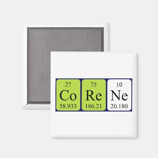 Corene periodieke table name magnet (Voorkant / Achterkant)
