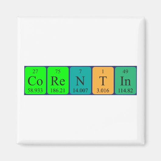 Corentin periodieke tabelnaam magneet (Voorkant)