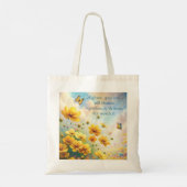 Coreopsis & Citaat Tote Bag (Achterkant)