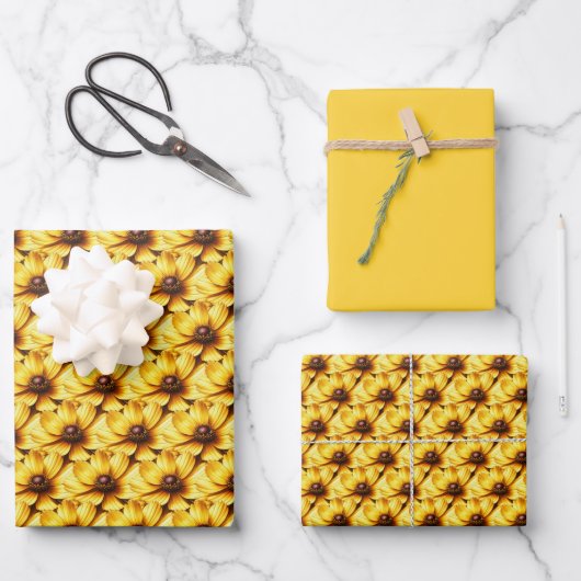 Coreopsis Field Wrapping Papier Inpakpapier Vel (Voorkant)