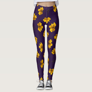 Coreopsis Flower Leggings