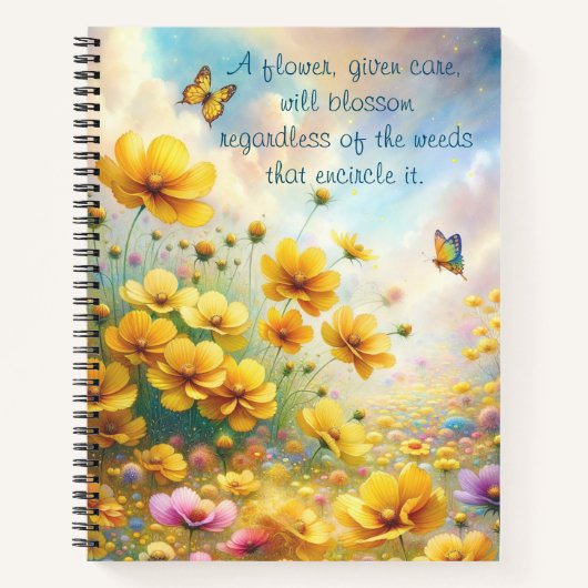 Coreopsis & Quote Notitieboek (Voorkant)