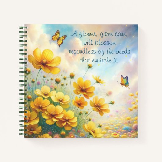 Coreopsis & Quote Notitieboek (Voorkant)