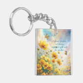 Coreopsis & Quote Sleutelhanger (Voorkant Links)