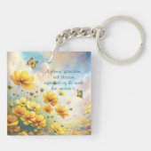 Coreopsis & Quote Sleutelhanger (Achterkant)