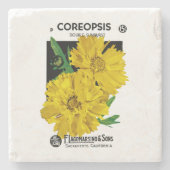 Coreopsis Stenen Onderzetter (Voorkant)