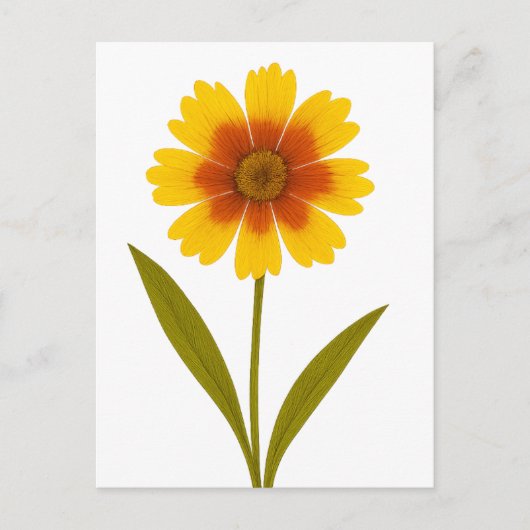 Coreopsis — vrolijkheid briefkaart (Voorkant)