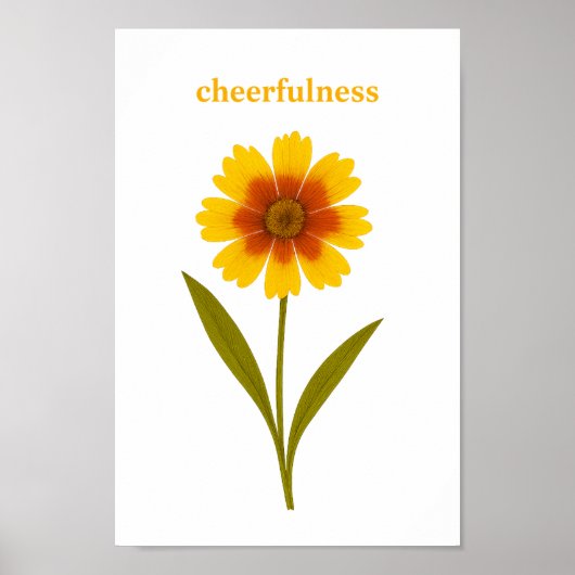 Coreopsis — vrolijkheid poster (Voorkant)