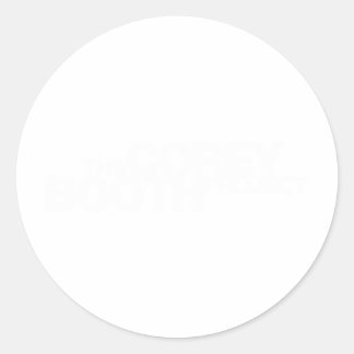 Corey Booth Project Merch met witte of zwarte Logo Ronde Sticker