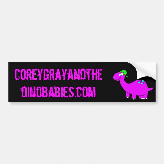 Corey Grey en de Dinobabies Bumpersticker (Voorkant)