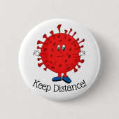 Corey, het Coronavirus Ronde Button 5,7 Cm (Voorkant)