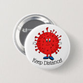 Corey, het Coronavirus Ronde Button 5,7 Cm (Voorkant /achterkant)