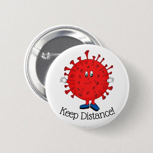Corey, het Coronavirus Ronde Button 5,7 Cm (Voorkant /achterkant)