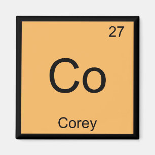 Corey naam scheikunde element periodiek systeem magneet