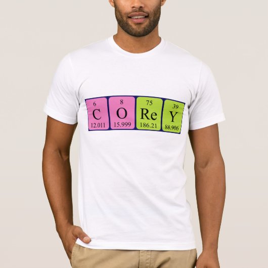Corey periodiek table name shirt (Voorkant)