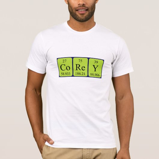 Corey periodiek table name shirt (Voorkant)