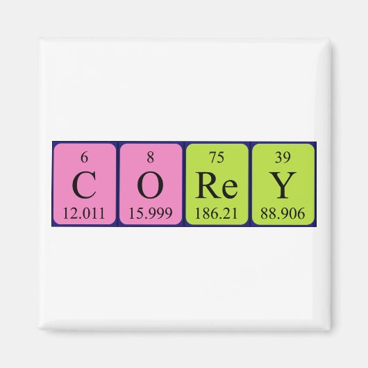 Corey periodieke table name magnet (Voorkant)