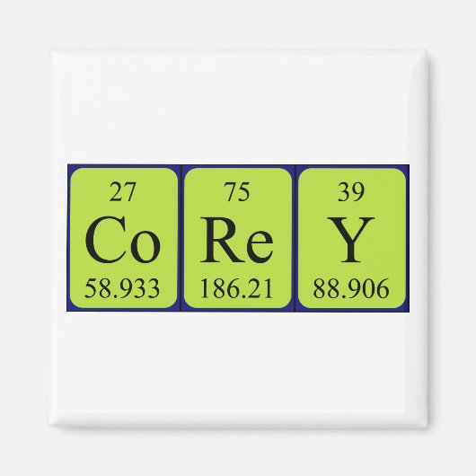 Corey periodieke table name magnet (Voorkant)