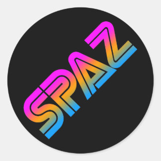 COREY TIGER 1980 RETRO SPAZ MULTICOLOR RONDE STICKER