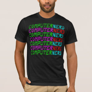 COREY TIGER 1980s RETRO COMPUTER NERD T-shirt
