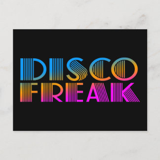 COREY TIGER 1980s RETRO DISCO FREAK MULTICOLOR Briefkaart