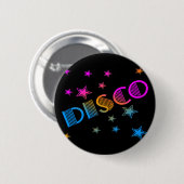 COREY TIGER 1980s RETRO DISCO STARS Ronde Button 5,7 Cm (Voorkant /achterkant)