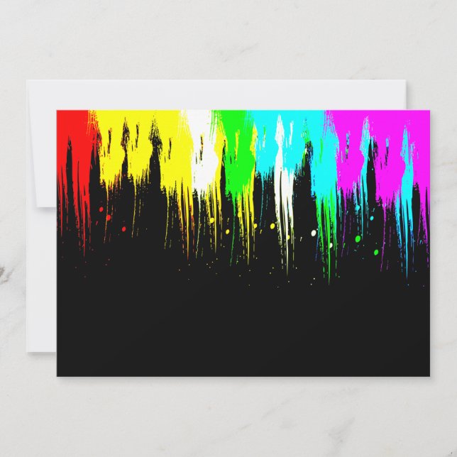 Corey Tiger 1980s Retro  Neon Paint Drip (Voorkant)