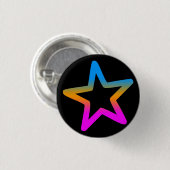 COREY TIGER 1980s RETRO STAR Ronde Button 3,2 Cm (Voorkant /achterkant)