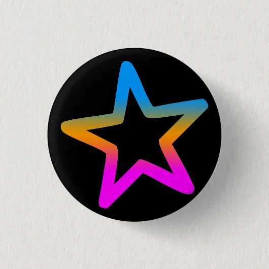 COREY TIGER 1980s RETRO STAR Ronde Button 3,2 Cm (Voorkant)