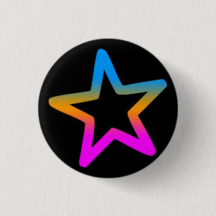 COREY TIGER 1980s RETRO STAR Ronde Button 3,2 Cm