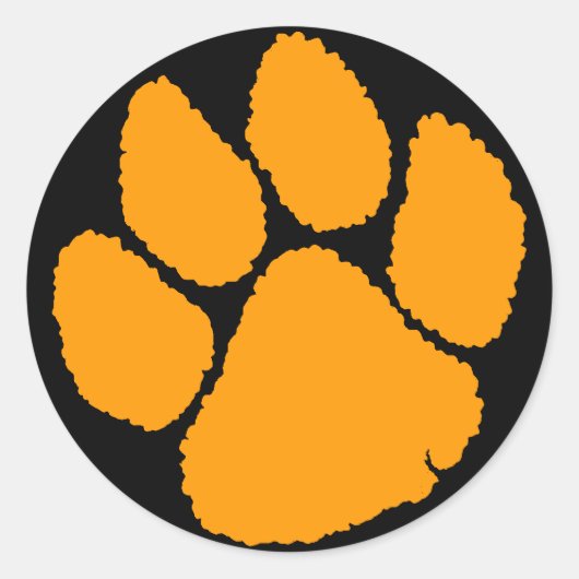 COREY TIGER 1980'S RETRO TIGER CLAW SINAASAPPEL RONDE STICKER (Voorkant)