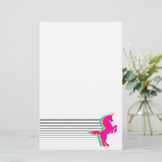 COREY TIGER 1980s RETRO  UNICORN Briefpapier (Staand voorkant)