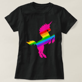 COREY TIGER 1980s RETRO UNICORN RAINBOW T-shirt
