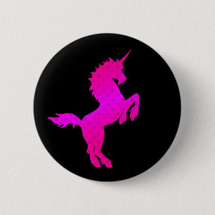 Corey Tiger 1980S Retro  Unicorn Stars roze Ronde Button 5,7 Cm