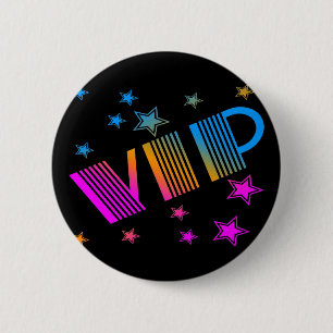 COREY TIGER 1980s RETRO VIP STARS Ronde Button 5,7 Cm