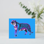 Corey Tiger 1980s Retro Wild Tiger Briefkaart (Staand voorkant)