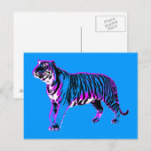 Corey Tiger 1980s Retro Wild Tiger Briefkaart (Voorkant / Achterkant)