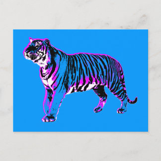 Corey Tiger 1980s Retro  Wild Tiger Briefkaart